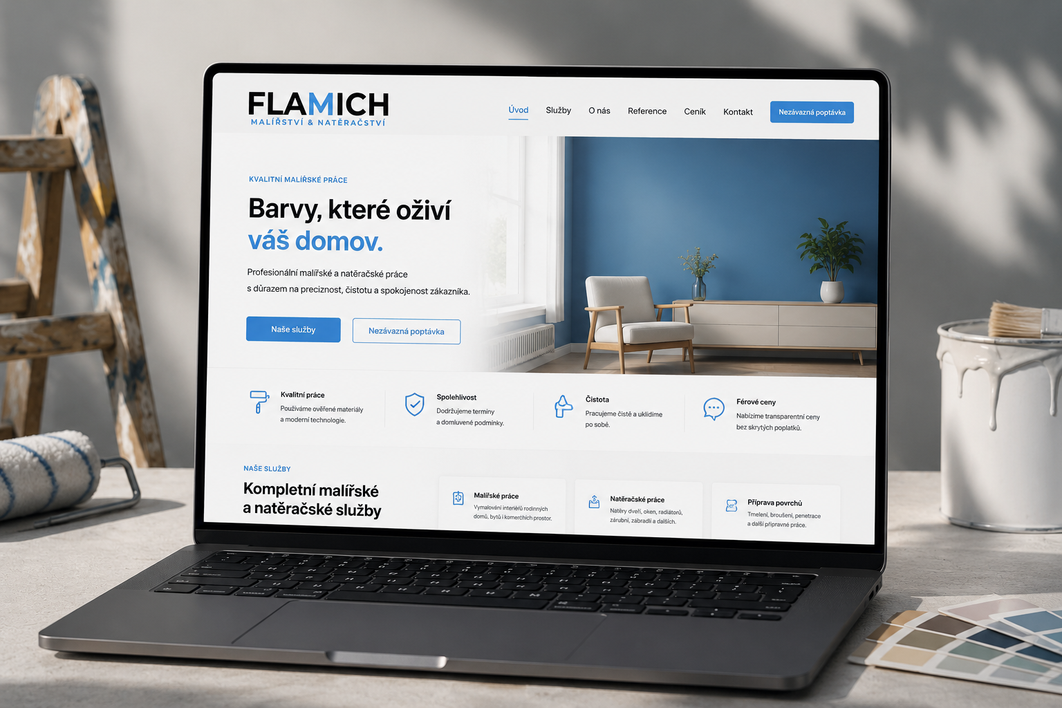 Reference webu Flamich - malířství & natěračství